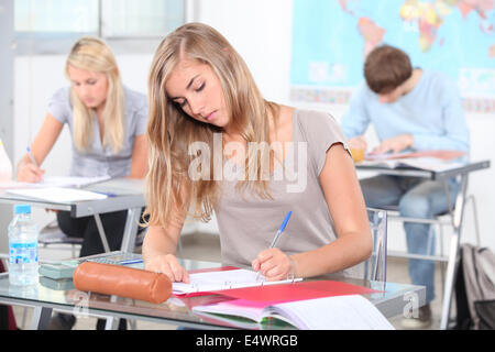 students in classroom Stock Photo