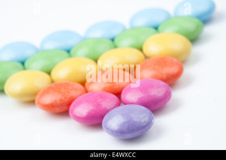 Triangle of candies Stock Photo