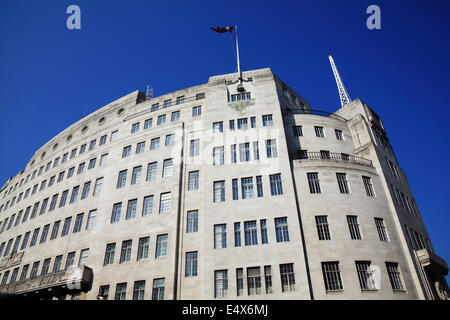 BBC Broadcasting House built in an art deco style in1932, in London’s Regent Street Stock Photo