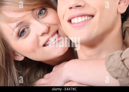 Close-up shot of happy couple Stock Photo
