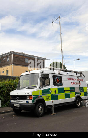 Red Cross Emergency Response support unit vehicle at street festival, UK Stock Photo