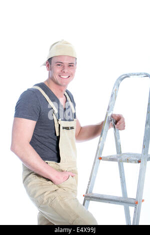 Smiling charismatic handyman Stock Photo