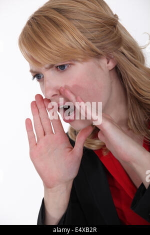 portrait of businesswoman looking angry Stock Photo