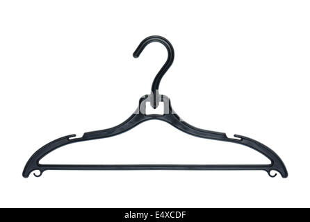 Clothes hanger on white background. Stock Photo