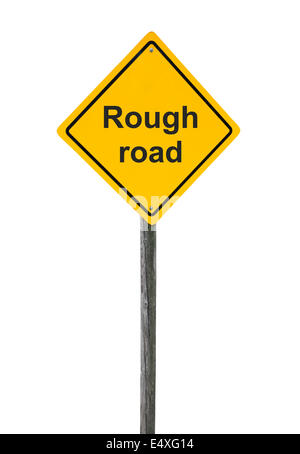 Rough road sign. Stock Photo