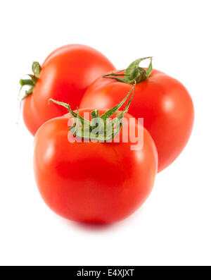 Three ripe red tomatoes Stock Photo