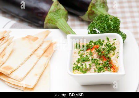 moutabal baba ghanoush eggplant dip Stock Photo