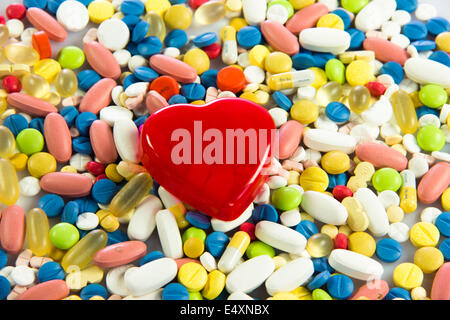 background made of colorful pills. Stock Photo