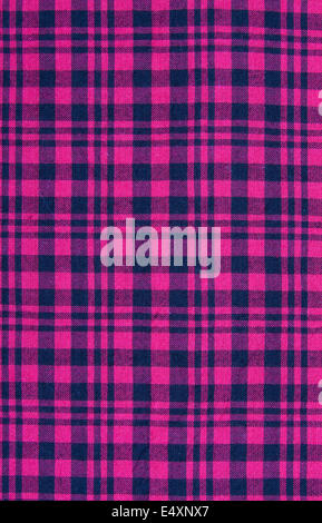 Violet blue plaid fabric Stock Photo