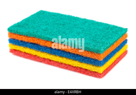 Stack of kitchen sponges Stock Photo