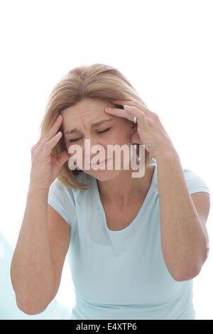Woman suffering from a migraine Stock Photo