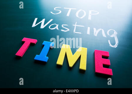 Stop wasting time concept Stock Photo