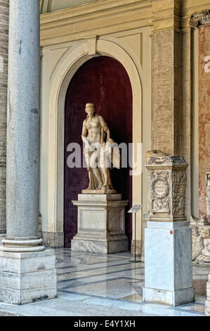 Sculptures in Vatican museum. Stock Photo