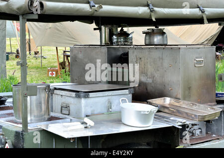 outdoor field kitchen Stock Photo
