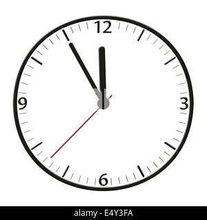 Uhr, 5 vor 12 Stock Photo - Alamy