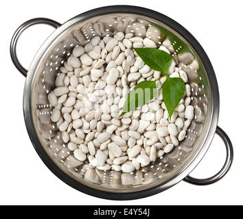 Beans in a colander Stock Photo