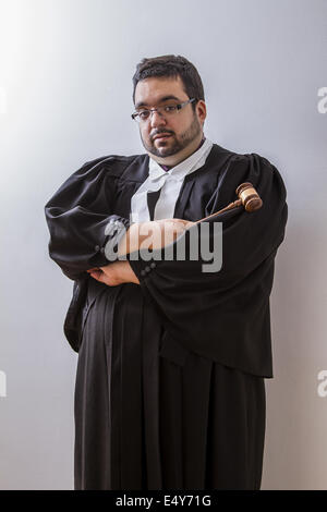 Lawyer and hammer Stock Photo