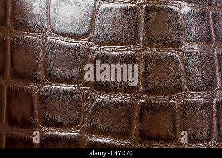 Natural brown leather background closeup Stock Photo