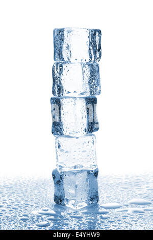 stack of ice cubes Stock Photo