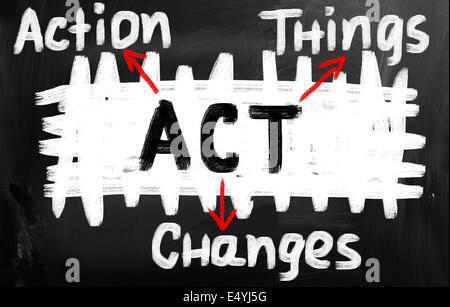 action changes things Stock Photo