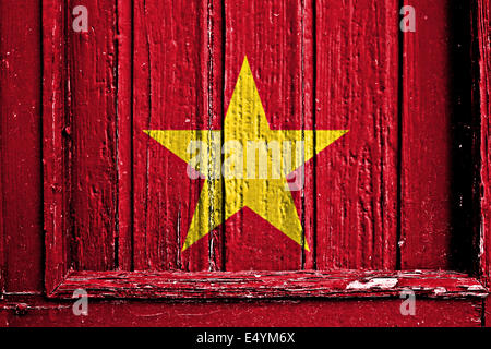 Painted flag of Vietnam Stock Photo - Alamy