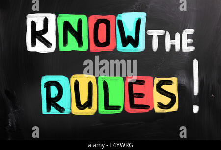 Know The Rules Concept Stock Photo