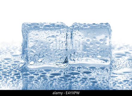 Two melted ice cubes Stock Photo