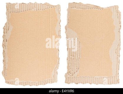 Two pieces of brown cardboard Stock Photo