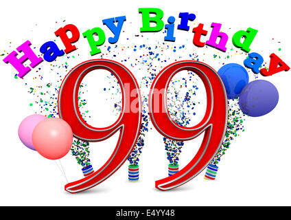 Happy 99. Birthday Stock Photo - Alamy