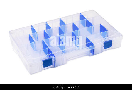 Empty plastic tool organiser isolated on white Stock Photo