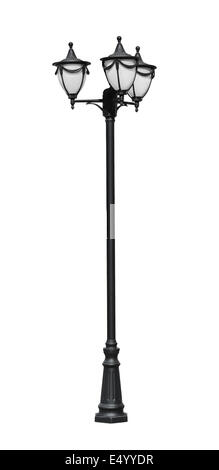 Street light lamp post isolated on white Stock Photo