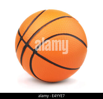 Small toy basketball ball isolated on white