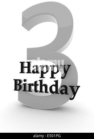 3rd Birthday celebration, luxury 3 years Birthday logo design Stock Vector  Image & Art - Alamy