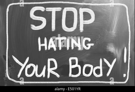 Stop Hating Your Body concept Stock Photo