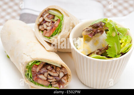 kafta shawarma chicken pita wrap roll sandwich Stock Photo