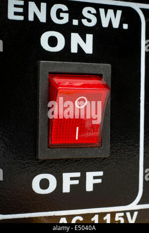 red switch on off in the electronics devices Stock Photo - Alamy
