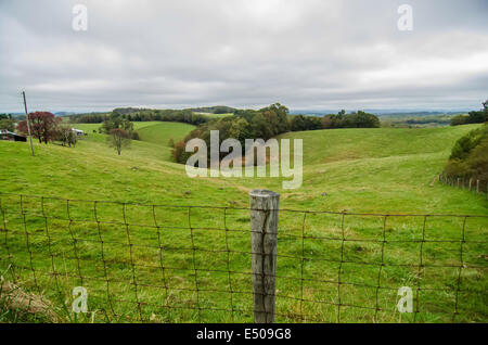 mountain farm land in virginia mountains Stock Photo