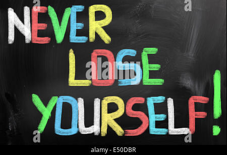 Never Lose Yourself Concept Stock Photo