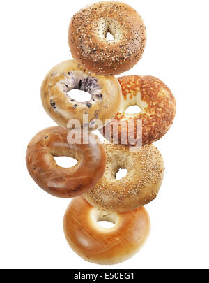 Bagels Isolated On White Background Stock Photo