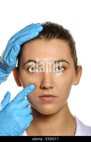 Survey before plastic surgery. Stock Photo