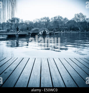 the west lake scenery in hangzhou Stock Photo