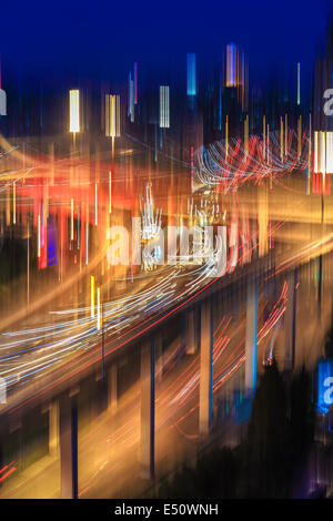 blur colors on the overpass Stock Photo