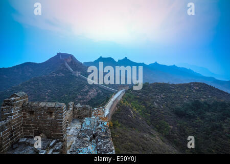 the great wall in daybreak Stock Photo