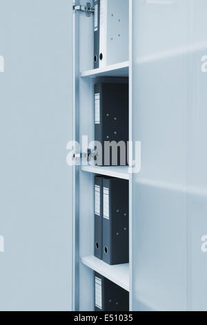bookcase with folders Stock Photo