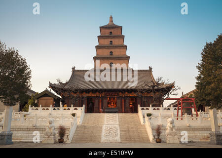 giant wild goose pagoda at dusk Stock Photo