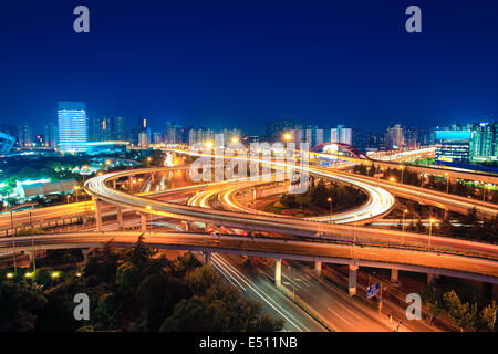 modern overpass in shanghai Stock Photo