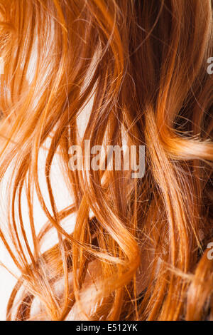 red hair macro or closeup view Stock Photo