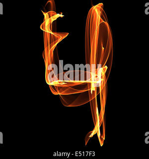 digit in fire illustration Stock Photo