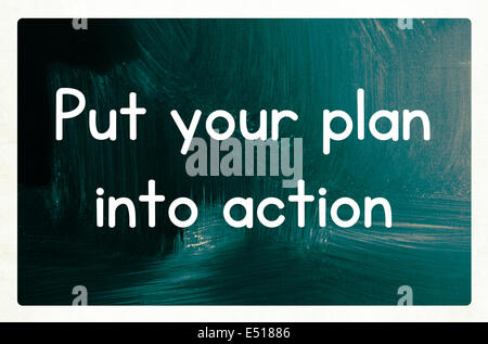 put your plan into action Stock Photo