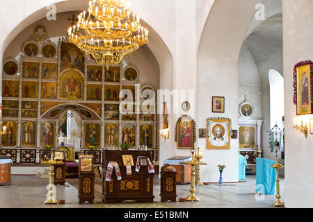 Interior of the Orthodox Church Stock Photo